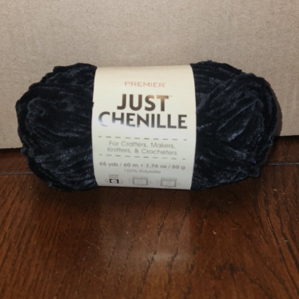 Premier Just Chenille 1 Skein Yarn Color Black